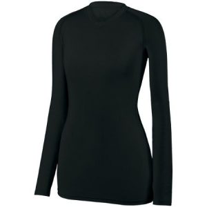 Crew neck long sleeve solid black shirt. From Smack Sportswear.