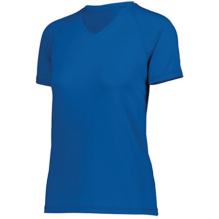 Blue v-neck short sleeve performance t-shirt. From Smack Sportswear.