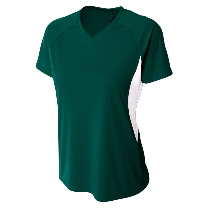 NEW Ladies Colorblock Performance V-neck - Image 3