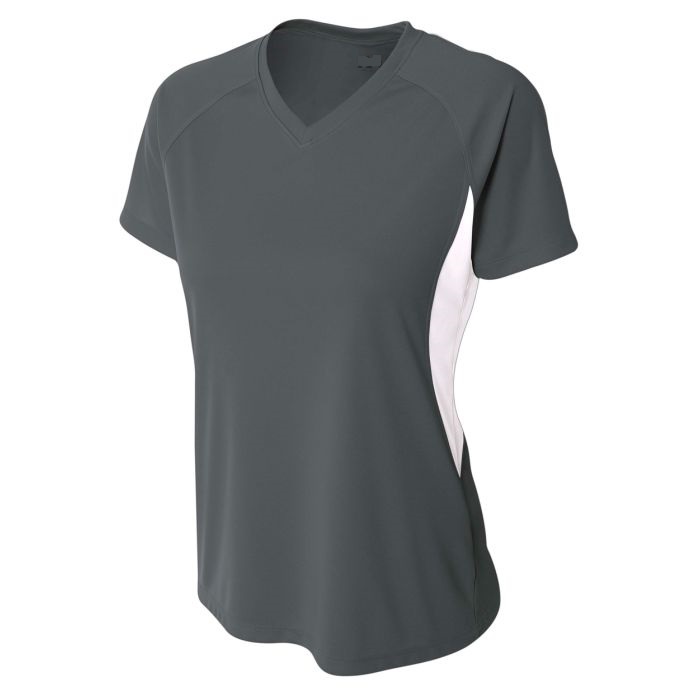 NEW Ladies Colorblock Performance V-neck - Image 4