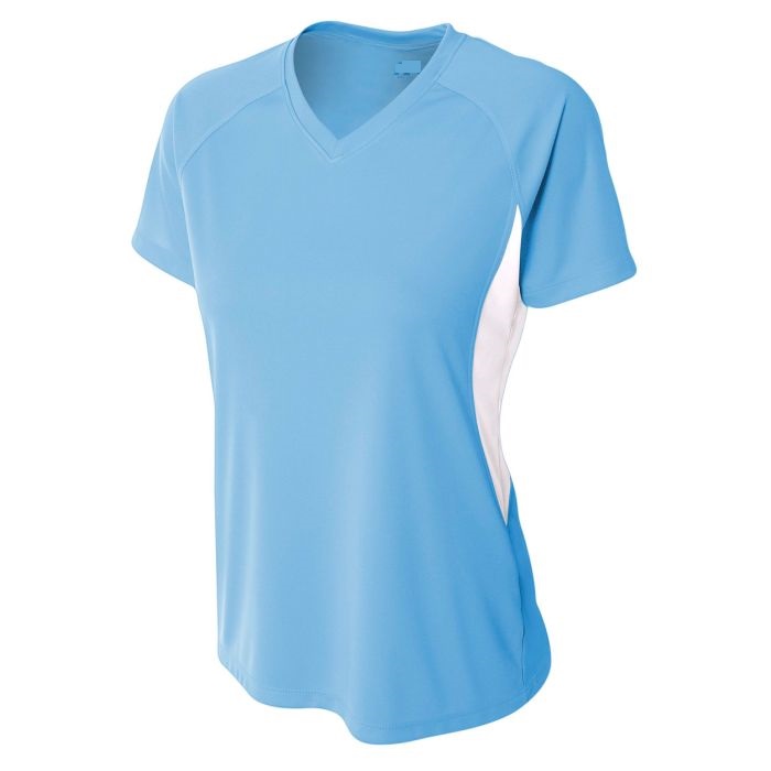 NEW Ladies Colorblock Performance V-neck - Image 5