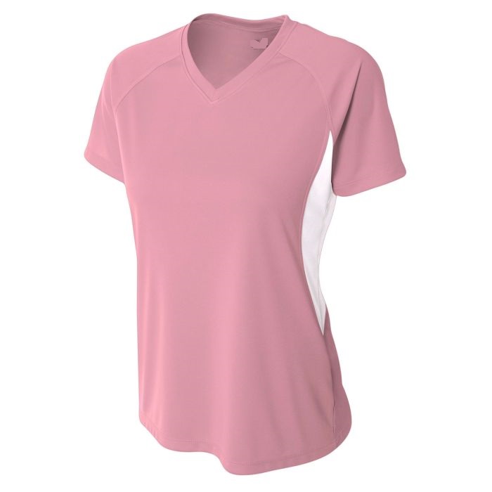 NEW Ladies Colorblock Performance V-neck - Image 7