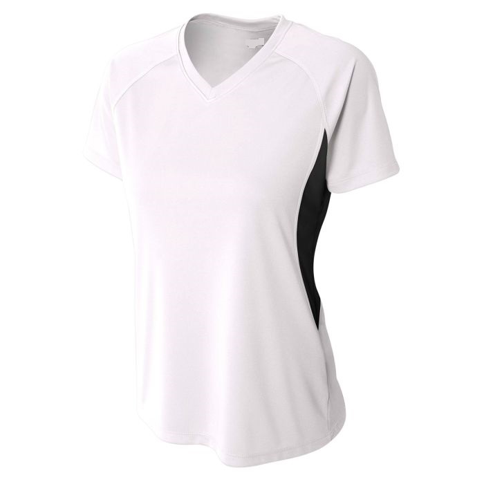 NEW Ladies Colorblock Performance V-neck - Image 11