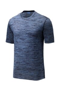 blue wicking tee.