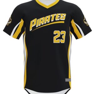 Custom pullover baseball jersey front view