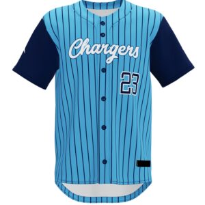 Custom full-button baseball jersey front view