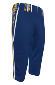 Knicker baseball pants front side view