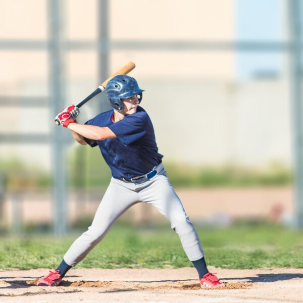playing baseball